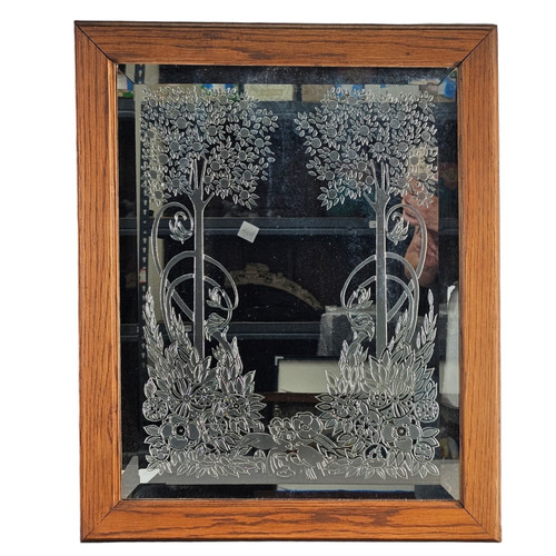 Vtg 1970 etched floral - 1970's,
