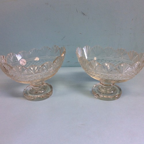 Pair fine english cut glass - pair,
