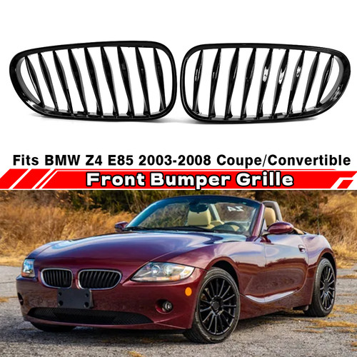 Glossy black front hood - black,