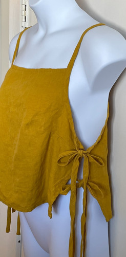 Women 100 linen crop - women's, 100%