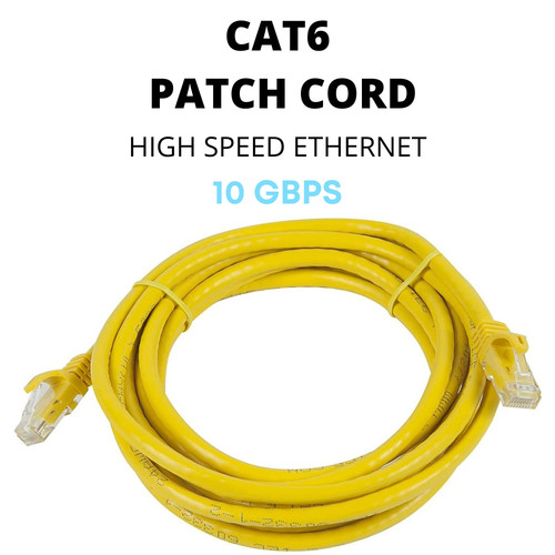 Yellow cat6 ethernet patch - yellow,