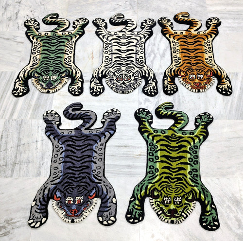 Handmade tiger rug 2x3 3x5 - rug,
