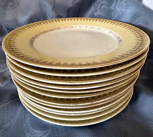 Set gold trim - bone, china