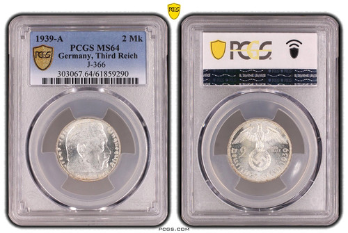 Pcgs ms64 mark 1939 - ms64, a