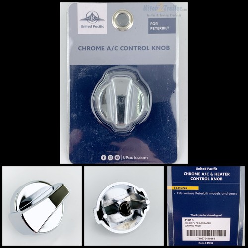 Chrome heater control knob - a/c,