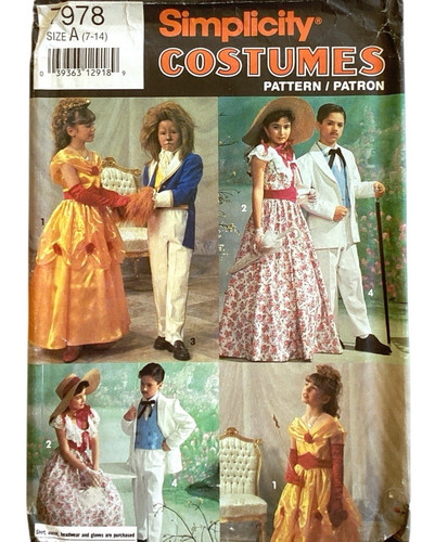 Costume pattern southern - pattern, belle