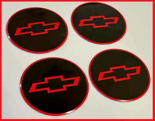 4pcs chevy red - chevy, logos