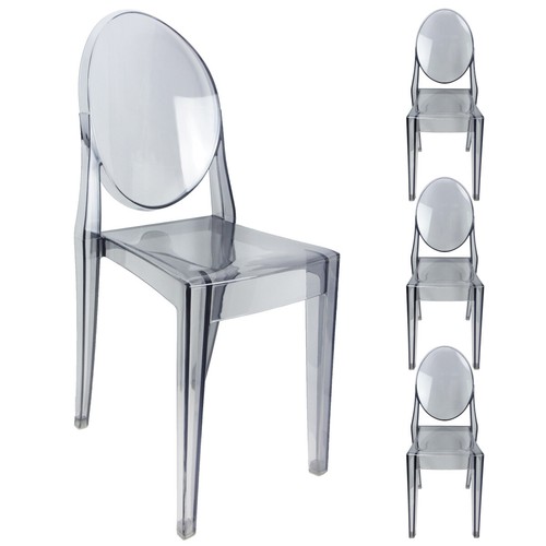 Modern acrylic stacking chairs - modern,