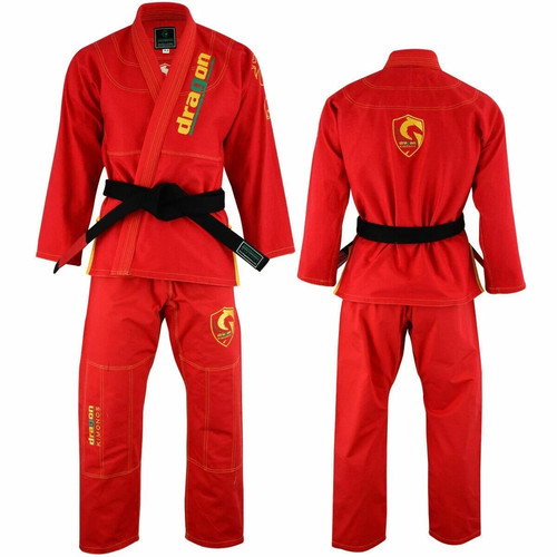 Red karate uniform suit - red,
