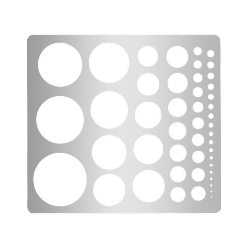 Metal circle stencil templates - stencil,
