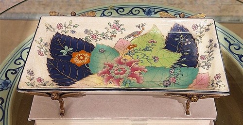 Porcelain decorative tray - porcelain,