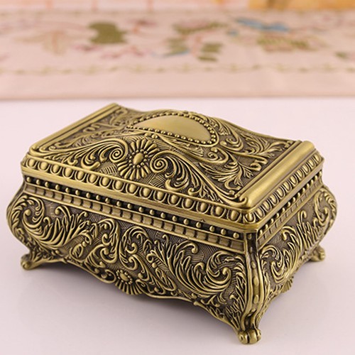 Metal jewelry box rectangular - metal,