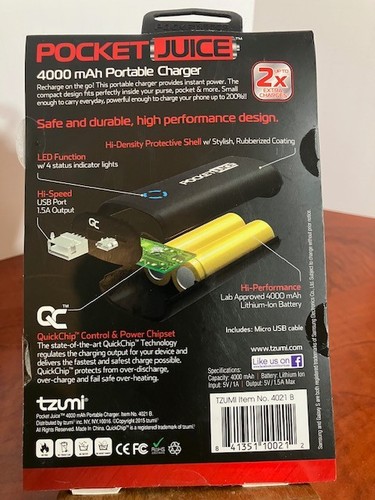 Tzumi pocket juice 4000mah - tzumi,