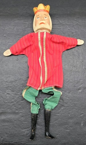 Antique puppet king wooden - puppet,