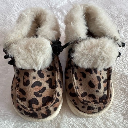 Leopard print fur lined - lined, baby