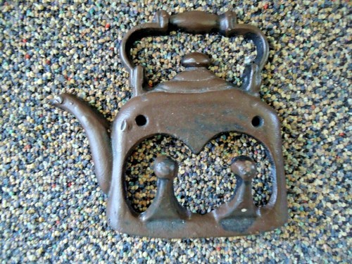 Vintage cast iron tea pot - cast,