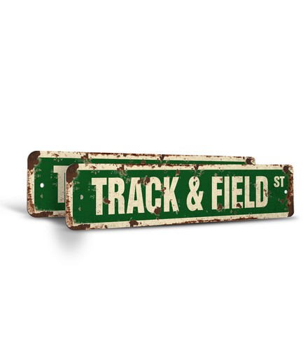 Track field vintage style - track,