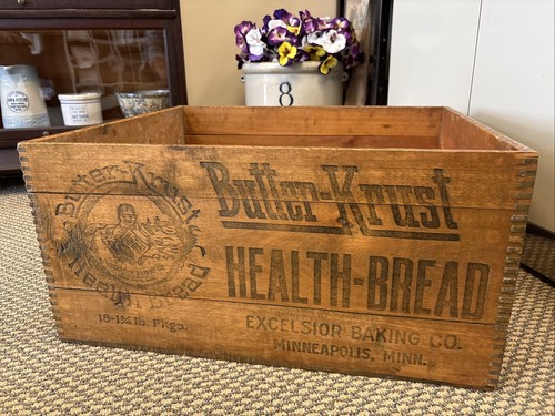 Antique wood crate butter - crate,