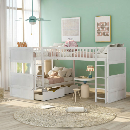Twin over bunk beds - twin,