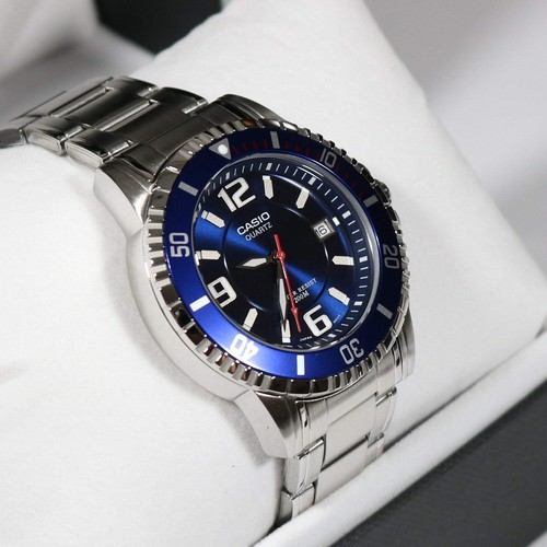 Casio men blue dial - men's,