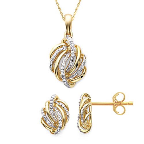 10ct diamond love knot - 1/10ct,