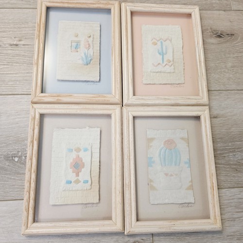 Vtg hand cast paper art - paper,