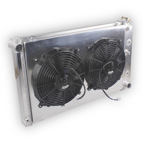 Row radiator shroud fan for - radiator,