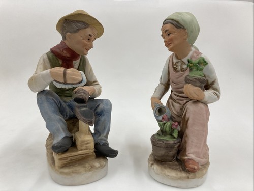 Porcelain elderly couple - porcelain,