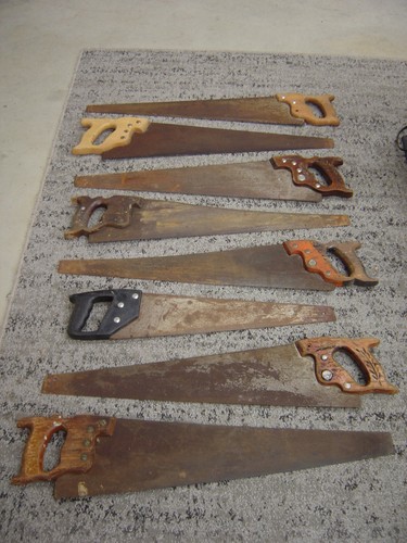Vintage hand saws mixed - hand,