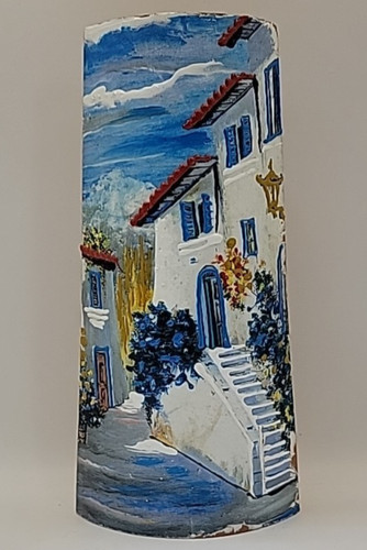 Clay tile villa painting - clay, in