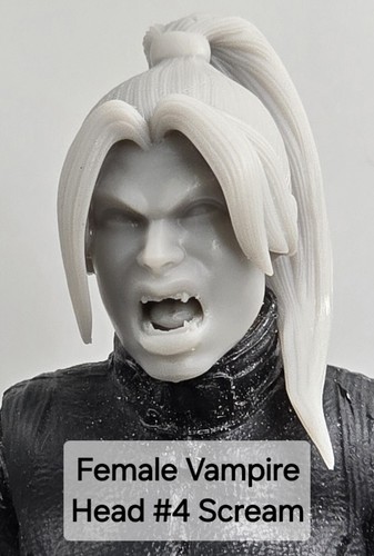 Print female vampire head - 3d,