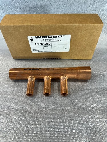 Wirsbo copper manifold - 1", 3