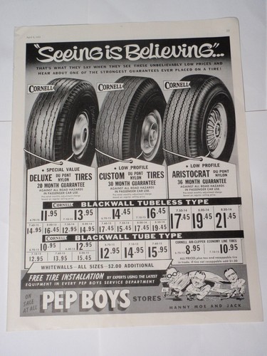 Vtg 1961 pep - pep, stores