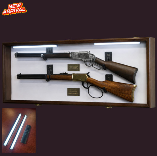 Gun display case double rifle - case,