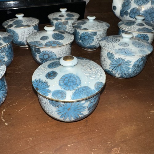 Vintage blue chrysanthemum - blue,
