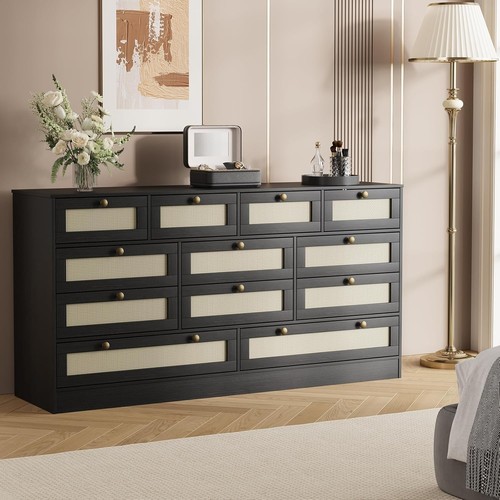 Drawer wooden dresser - wooden,