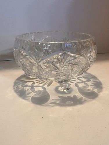 Vintage lead crystal footed - lead,