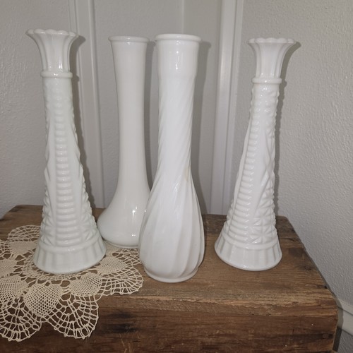 Lot four tall milk - lot, glass