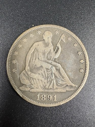1891 seated liberty - seated, half
