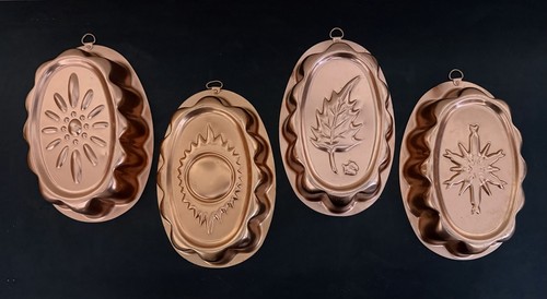 Vtg aluminum jello molds - aluminum, /