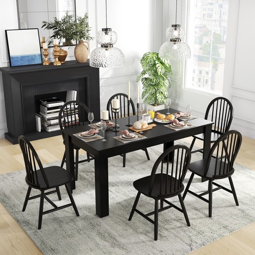 7pcs modern dining - table, set