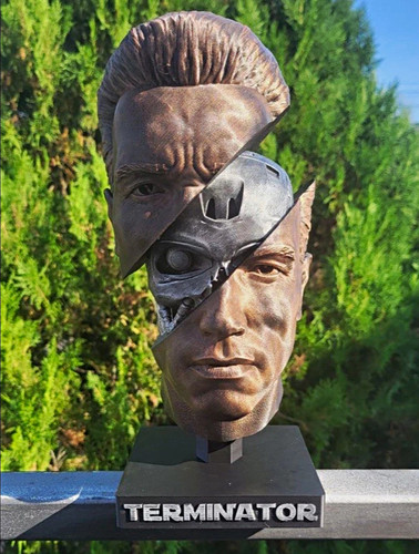 Terminator 800 cyborg bust - t-800,