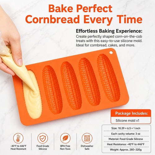 Silicone corn bread - corn, baking