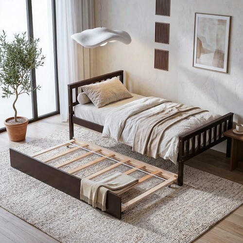 Twin platform bed with trundle - platform,