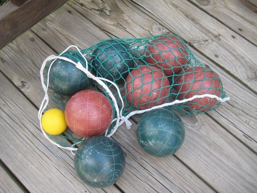 Vintage bocce ball set - vintage,