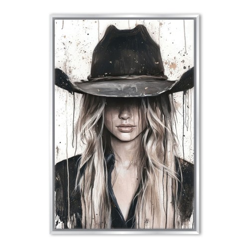 Cowgirl wall art blonde - cowgirl,