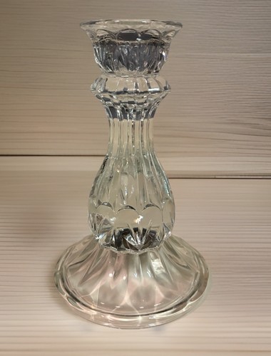 Clear crystal candle holder - crystal,