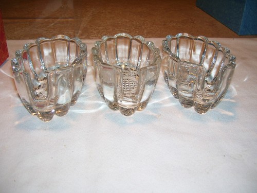 Set vintage clear glass - set, 3