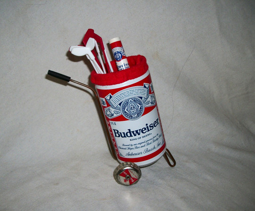 Budweiser beer can - budweiser, bag