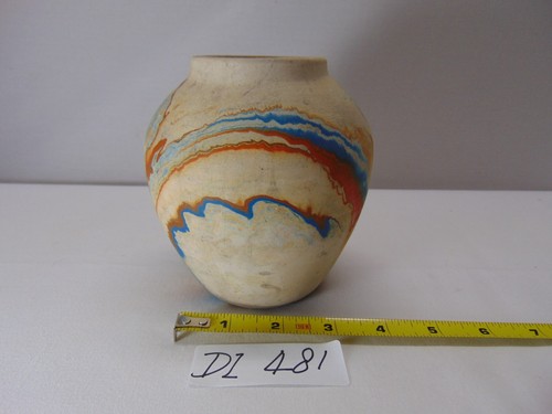 Nemadji pottery vase orange - ,